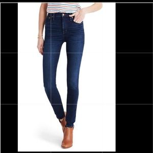 10” high rise skinny Madewell jeans